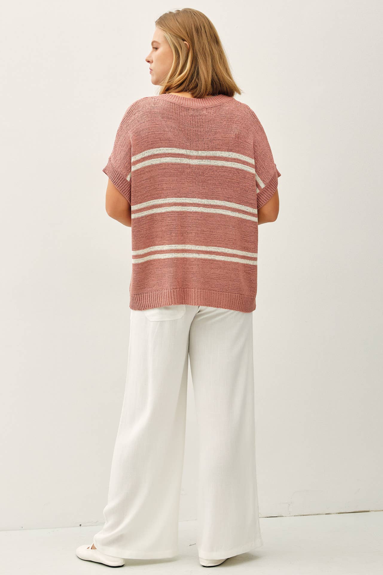 Plus Size Stylish Stripes Top