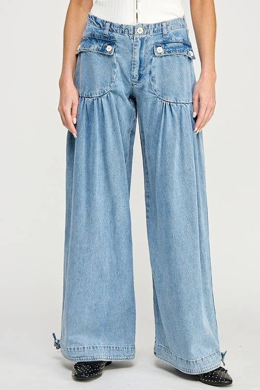 Lotus Dreams Wide Leg Jeans