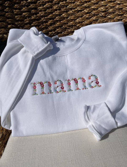 Mama Embroidered Crewneck