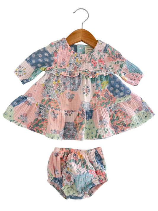 Baby Patchwork Dress & Bloomer Set