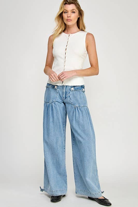 Lotus Dreams Wide Leg Jeans