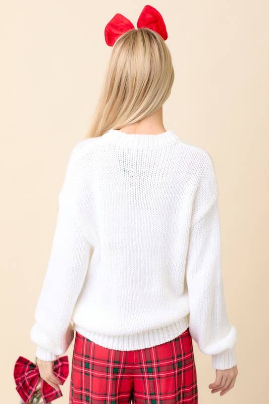 Red Ribbon Sweater