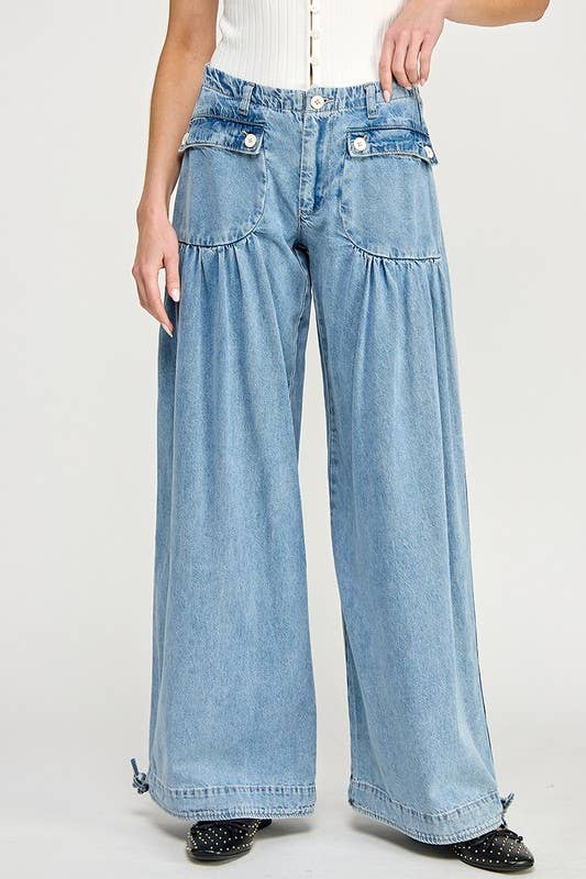 Lotus Dreams Wide Leg Jeans
