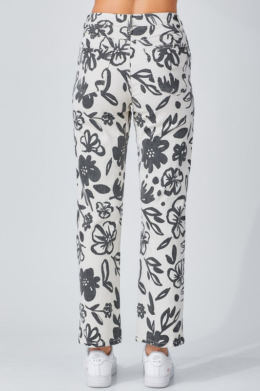 Flower Flare Jeans