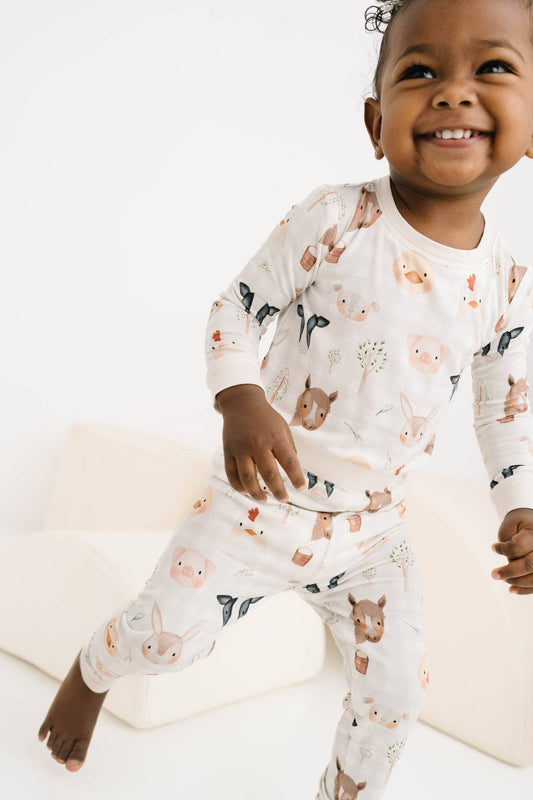 Toddler Farm Friends Bamboo PJ Set